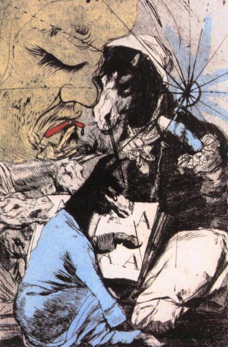 Interpretaton of Goya's Los Caprichos by Salvador Dali
