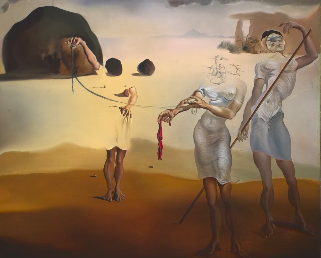 Enchanted Beach with Three Fluid Graces, 1938 by Salvador Dali