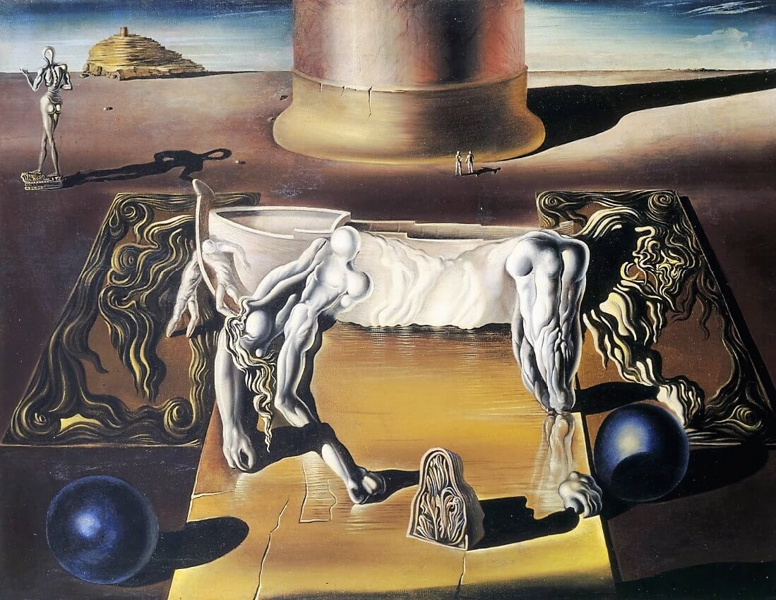 Invisible Sleeping Woman, Horse, Lion, 1930 by Salvador Dali