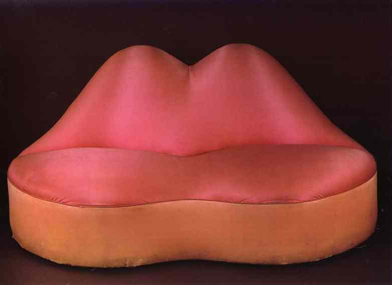 Mae West's Lips Sofa, 1936 by Salvador Dali