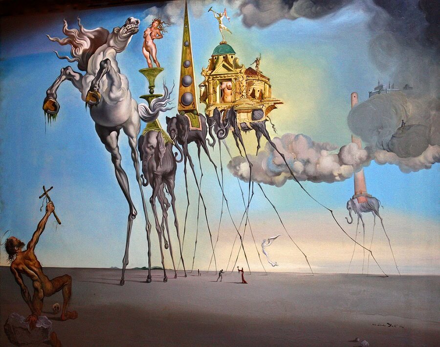 The Temptation of Saint Anthony, 1946 by Salvador Dali